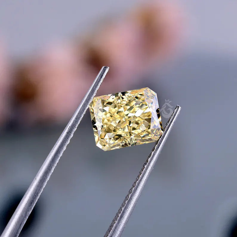 5.00 CT Radiant Cut Yellow Lab Diamond, Fancy Loose Diamond for Engagement Ring, Gift for Her