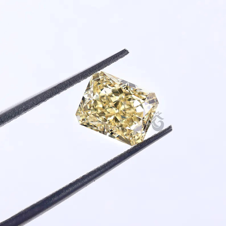 5.00 CT Radiant Cut Yellow Lab Diamond, Fancy Loose Diamond for Engagement Ring, Gift for Her