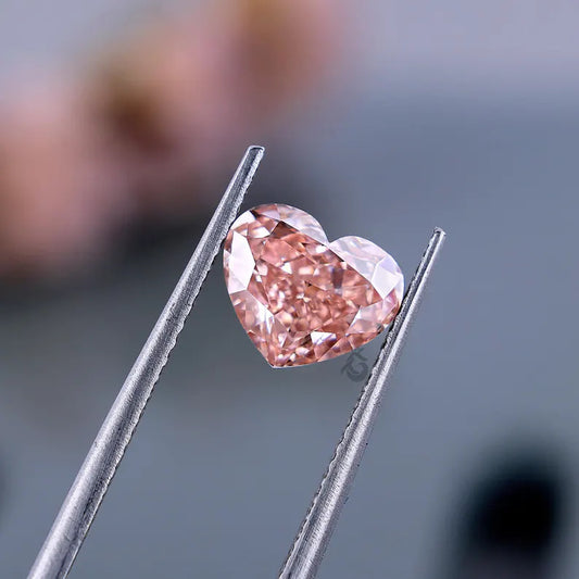 3.00 CT Heart Cut Pink Lab Diamond, IGI Certified Loose Diamond for Ring or Pendant
