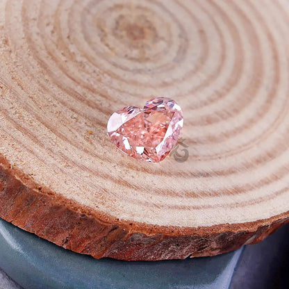 3.00 CT Heart Cut Pink Lab Diamond, IGI Certified Loose Diamond for Ring or Pendant