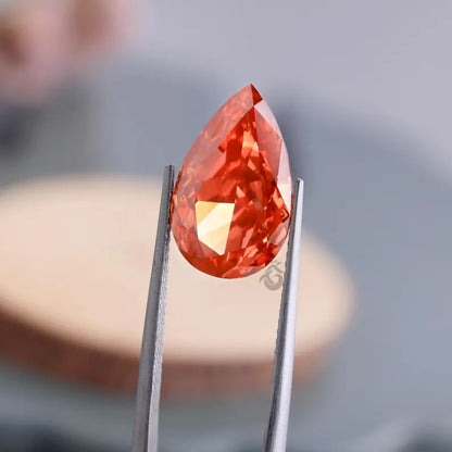 5.40 CT Pear Cut Fancy Vivid Red Lab Grown Diamond, IGI Certified Loose Diamond for Ring or Pendant