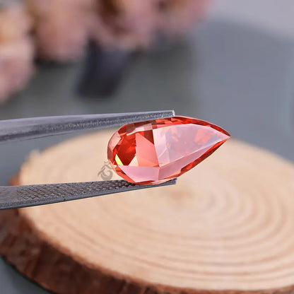 5.40 CT Pear Cut Fancy Vivid Red Lab Grown Diamond, IGI Certified Loose Diamond for Ring or Pendant