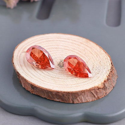 7.40 CT Pear Cut Fancy Vivid Red Lab Grown Diamond, VVS Clarity Loose Diamond for Ring or Gift