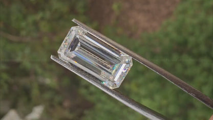 Old Mine Emerald Cut Colorless Moissanite – Loose Stone for Rings & Antique Jewelry