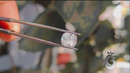 2.5CT Cushion Cut Ice Crushed Moissanite Loose Gemstone for Jewelry