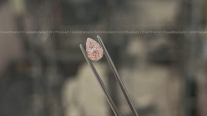 4.10CT Pear Cut Intense Pink Lab Grown Diamond, Loose Stone for Rings & Pendants
