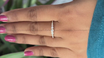 Round Bezel Set Half Eternity Band – Seven Stone Yellow Gold Wedding & Anniversary Ring