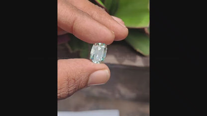Antique Elongated Cushion Cut Cyan Blue Moissanite Loose Gemstone for Jewelry