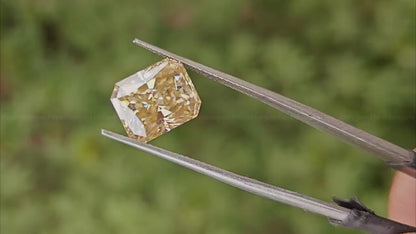 5CT Fancy Brownish Yellow Radiant Cut Moissanite Loose Gemstone for Jewelry