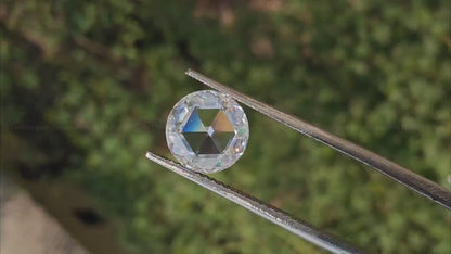 1CT Round Rose Cut Colorless Moissanite Loose Gemstone for Custom Jewelry