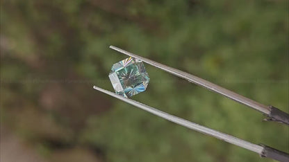 Fantasy Square Light Green Moissanite – Vintage Loose Stone for Engagement Ring
