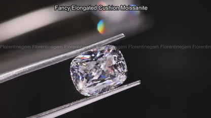 Elongated Cushion Cut VVS Colorless Moissanite – Loose Stone for Engagement Ring