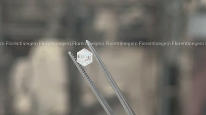 1.5CT Hexagon Step Cut Lab Grown Diamond, Antique Style Stone for Custom Jewelry