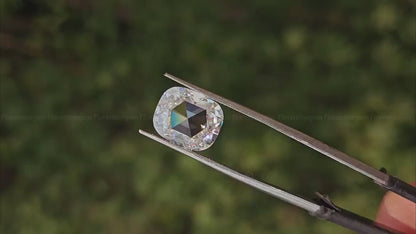3CT Antique Cushion Rose Cut White Moissanite Loose Gemstone for Jewelry