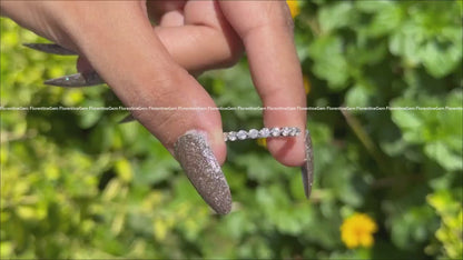 2.40MM Round Moissanite 3/4 Eternity Wedding Band, 10K Bubble Prong Stacking Ring for Her